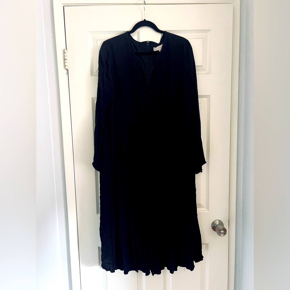 Loft button tired midi dress